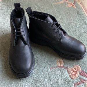 JOSEPH shearling lined lace up ankle boots